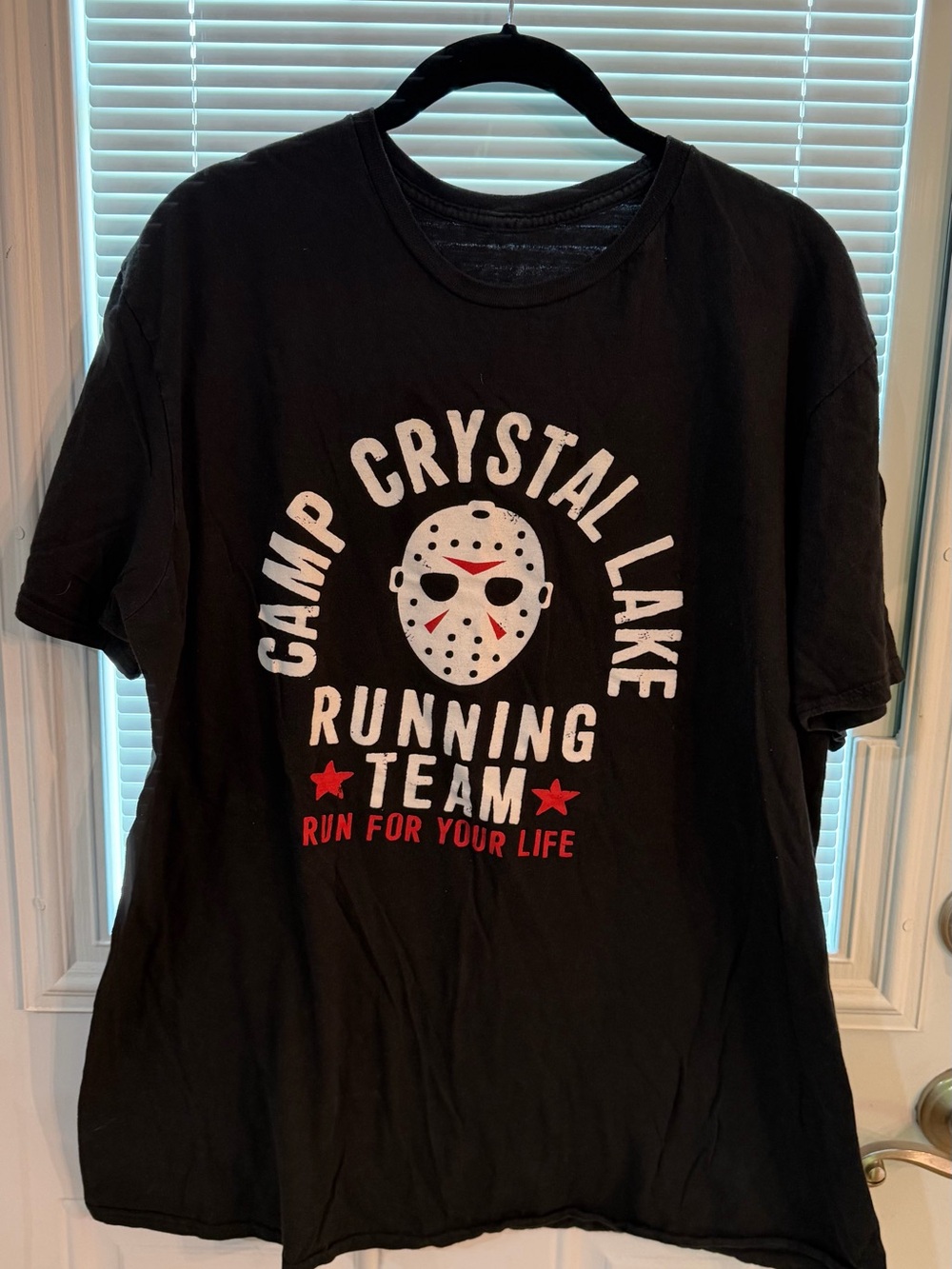 Camp Crystal Lake Running Team Graphic T-Shirt - Black Size XL #horror #jason